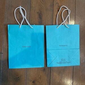 Tiffany & Co. Turquoise Gift Bags with White Handles